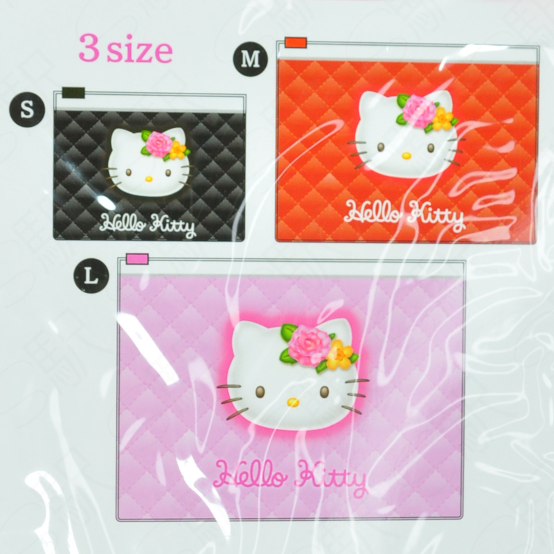 ASUNAROSYA Sanrio 3-Piece Set Flat Case Set - Hello Kitty Quilted Design